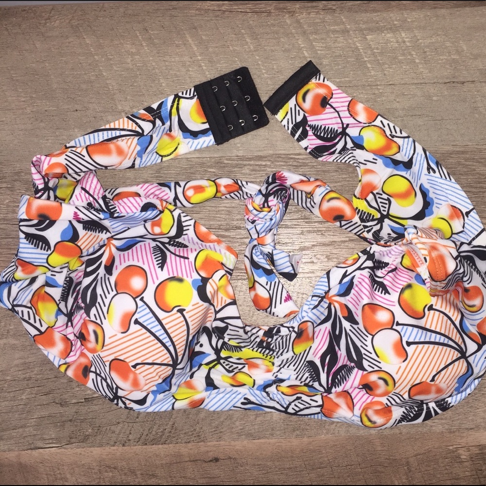 Cherry Print High Waist Plus Size Swimsuit Bikini - Picture 7 of 8